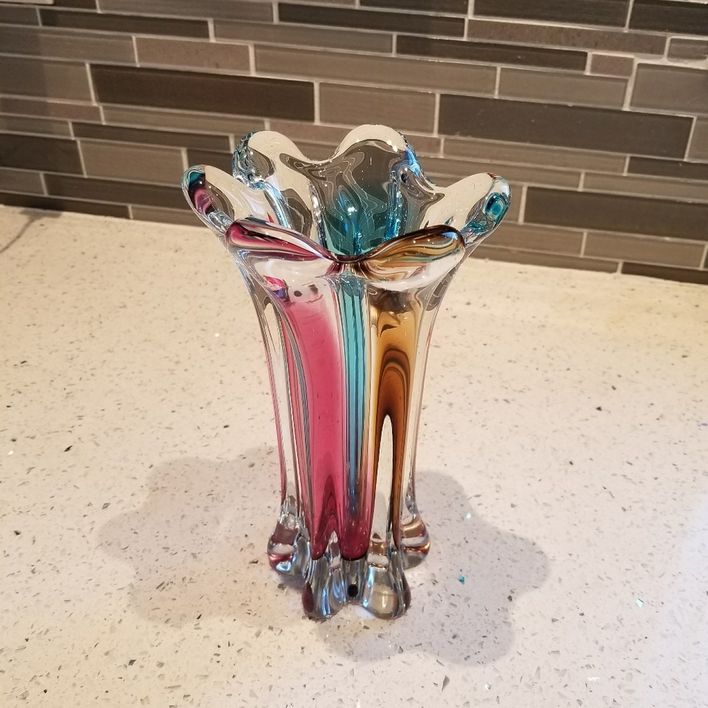 vintage glass vase